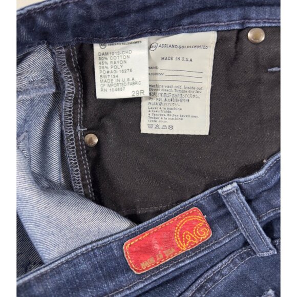 AG Adriano Goldschmied The Angel Bootcut Jeans 29R Dark Wash Made in USA - Picture 6 of 12